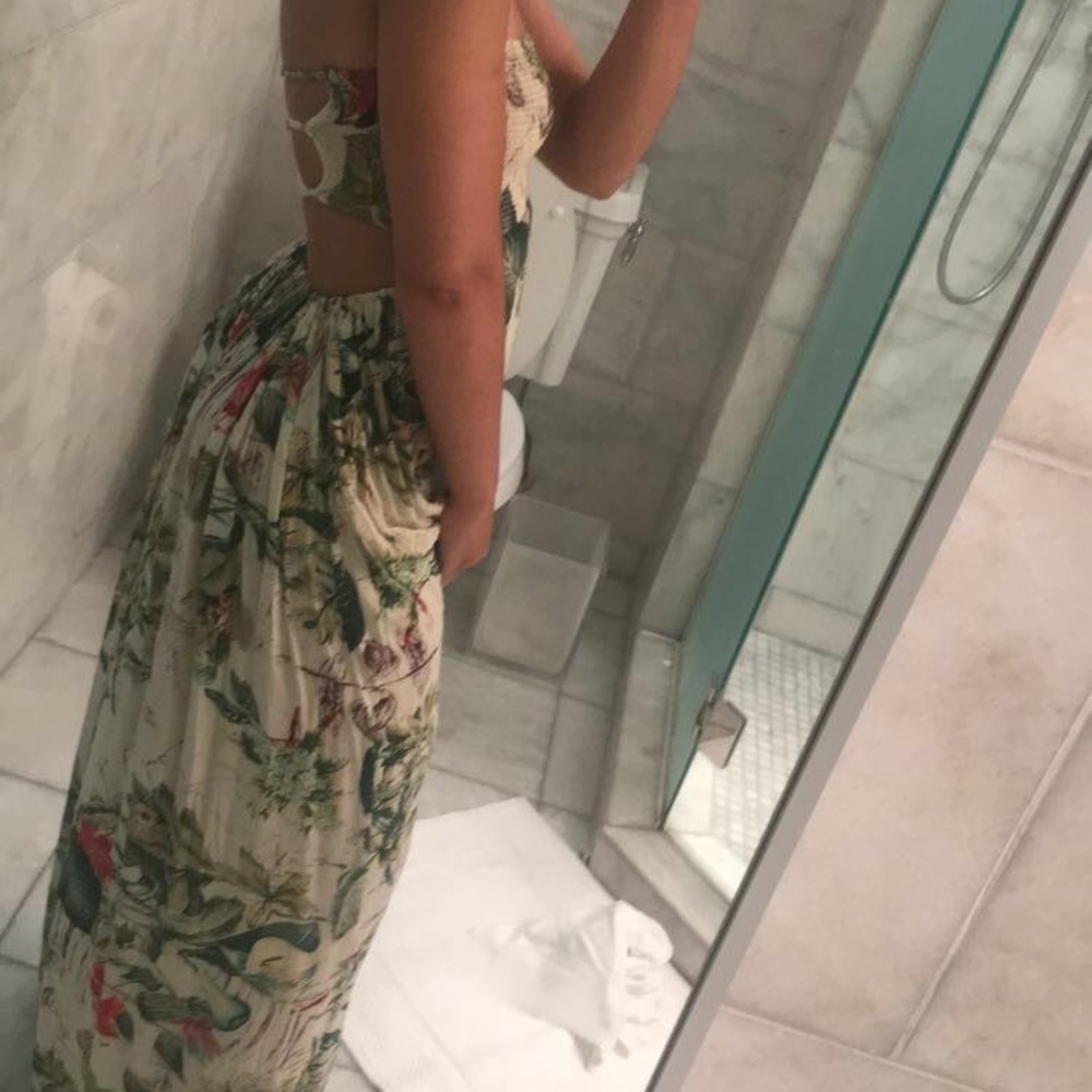 Floral maxi dress.